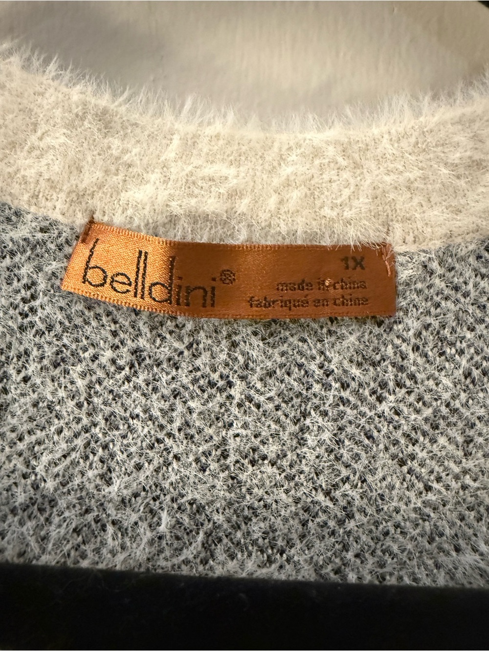 Belldini Cream Open-Front Geometric Pattern Cardigan - Picture 5 of 6